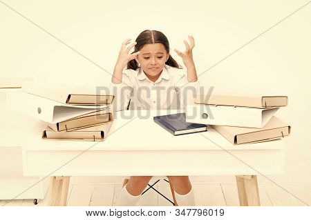 Pupil Upset Failure. Praise Best Efforts Show How Move Learning Forward. Do Not Give Up. Schoolgirl 