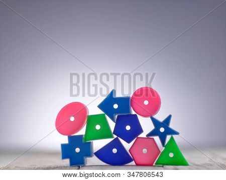 color ful toy's block with geomertry shape