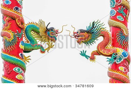 Kinesisk stil Dragon staty