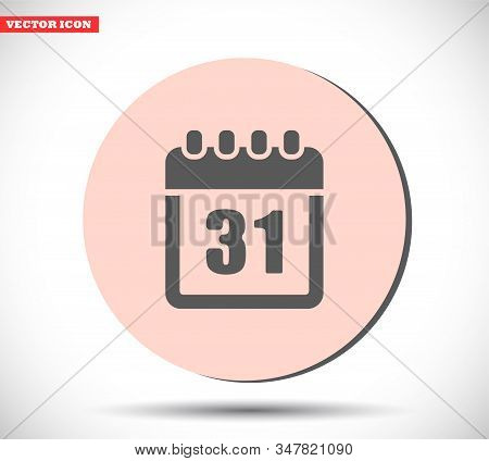 Calendar Vector Icon , Lorem Ipsum Flat Design