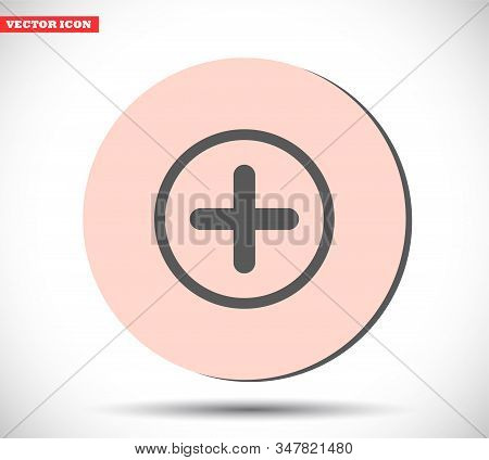Plus Vector Icon , Lorem Ipsum Flat Design