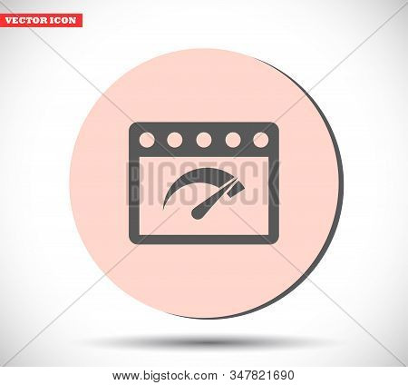 Speedometer Vector Icon , Lorem Ipsum Flat Design