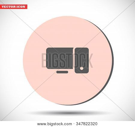 Computer Vector Icon , Lorem Ipsum Flat Design