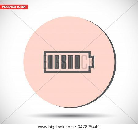 Battery Vector Icon , Lorem Ipsum Flat Design