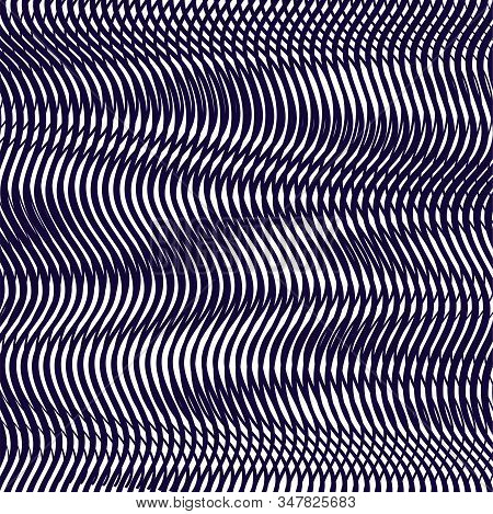 Moire Effect Vector Technique Monochrome Background. Can Be Used As Creative Design Of Books, Websit