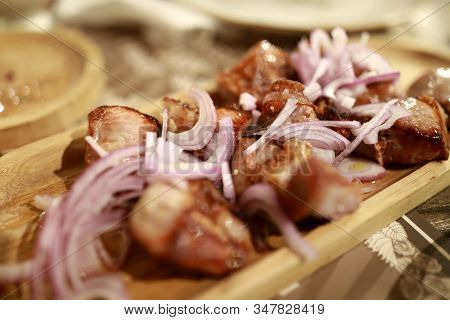 Pork Kebab With Onions