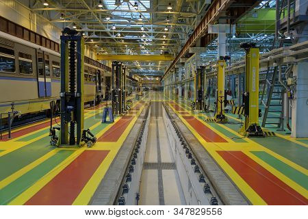 Subway Train Service Depot. Moscow, Russia