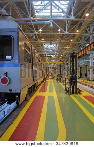 Subway Train Service Depot. Moscow, Russia