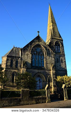 An External View Of A Church Building In The West Lothian Town Of Bathgate In Scotland.
