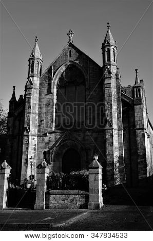 An External View Of A Church Building In The West Lothian Town Of Bathgate In Scotland.