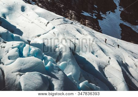 Beautiful Scenery On The Mountains And The Glacier Svartisen Landscape In Norway Scandinavian Nature