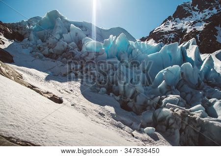 Beautiful Scenery On The Mountains And The Glacier Svartisen Landscape In Norway Scandinavian Nature