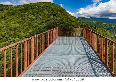 Martvili Canyon bridge landmark of Samegrelo-Zemo Svaneti region Georgia eastern Europe