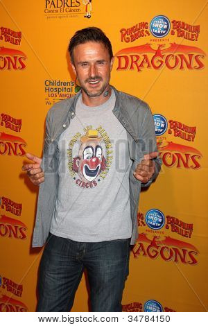 LOS ANGELES - 12 jul: David Arquette มาที่ 'มังกร' นำเสนอ โดย Ringling โอบราเธอร์ส & Barnum &บา