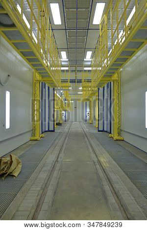 Subway Train Service Depot. Moscow, Russia