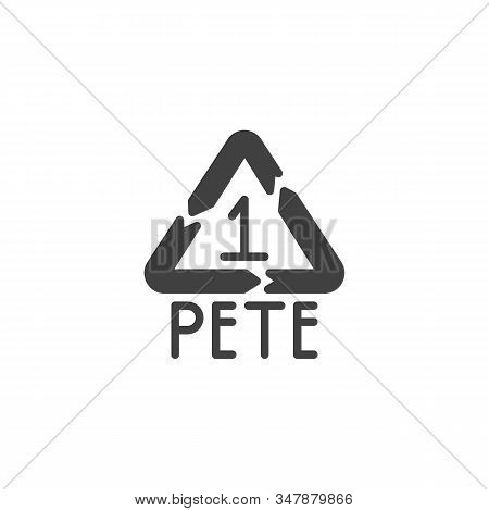 Polyethylene Terephthalate Vector Icon. Filled Flat Sign For Mobile Concept And Web Design. Pete 1, 