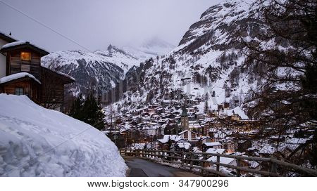 amazing view of Matterhorn peak from Zermatt