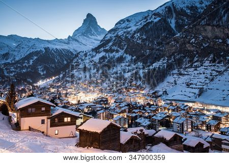 amazing view of Matterhorn peak from Zermatt