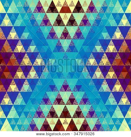 Seamless Vector Pattern Background Of A Triangles.