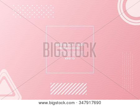 Color Pastel Abstract Background Geometric Shape Design Line Wave Patttern Backdrop. Vector Illustra