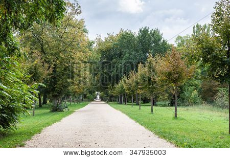 Walking In The Palace Garden Of Charlottenburg On An Autumn Day, A District Of The Charlottenburg-wi