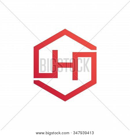 Letter H In Hexagonal Shape Logo Design