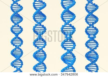 3D Rendering Of Dna (deoxyribonucleic Acid) Structure, 3D Illustration.