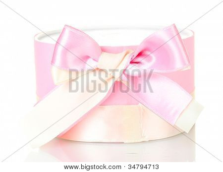 beautirul-de-rosa presente isolado no branco