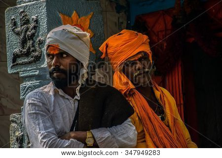 Priests In The Temple Who Does Rituals In Indian Villages