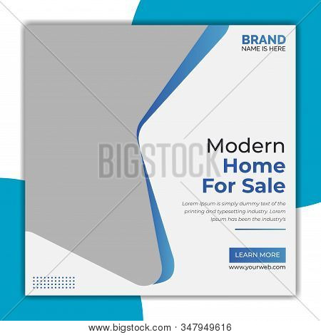 Real Estate Social Media Post Template, Social Media Banners, Elegant of Real Estate or Home Sale Social Media Promotion, Square flyer design Template.