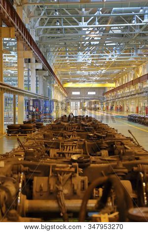 Subway Train Service Depot. Moscow, Russia