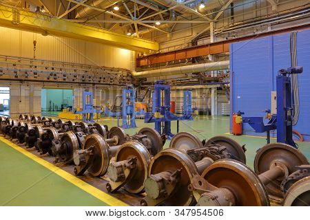 Subway Train Service Depot. Moscow, Russia