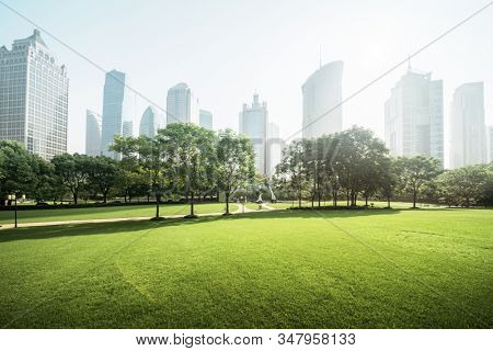 park in lujiazui financial centre, Shanghai, China