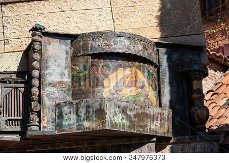 Tbilisi, Georgia, October 14, 2019 : Rezo Gabriadze Marionette Theater On Ioane Shavteli St In Tbili