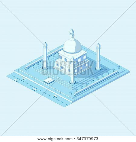 Vector Isometric Mosque Building