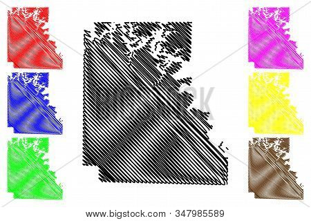 Marion County, Arkansas (u.s. County, United States Of America,usa, U.s., Us) Map Vector Illustratio
