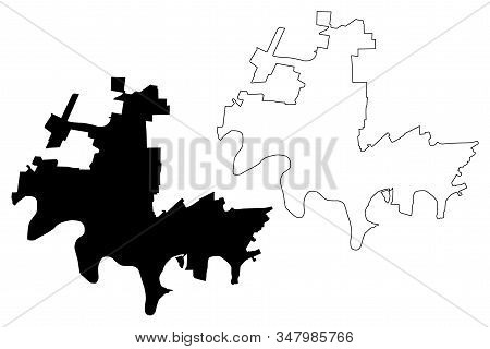 Krasnodar City (russian Federation, Russia) Map Vector Illustration, Scribble Sketch City Of Krasnod