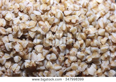 The Texture Of The Porridge, Buckwheat Groats, Brown, Texture Garnish