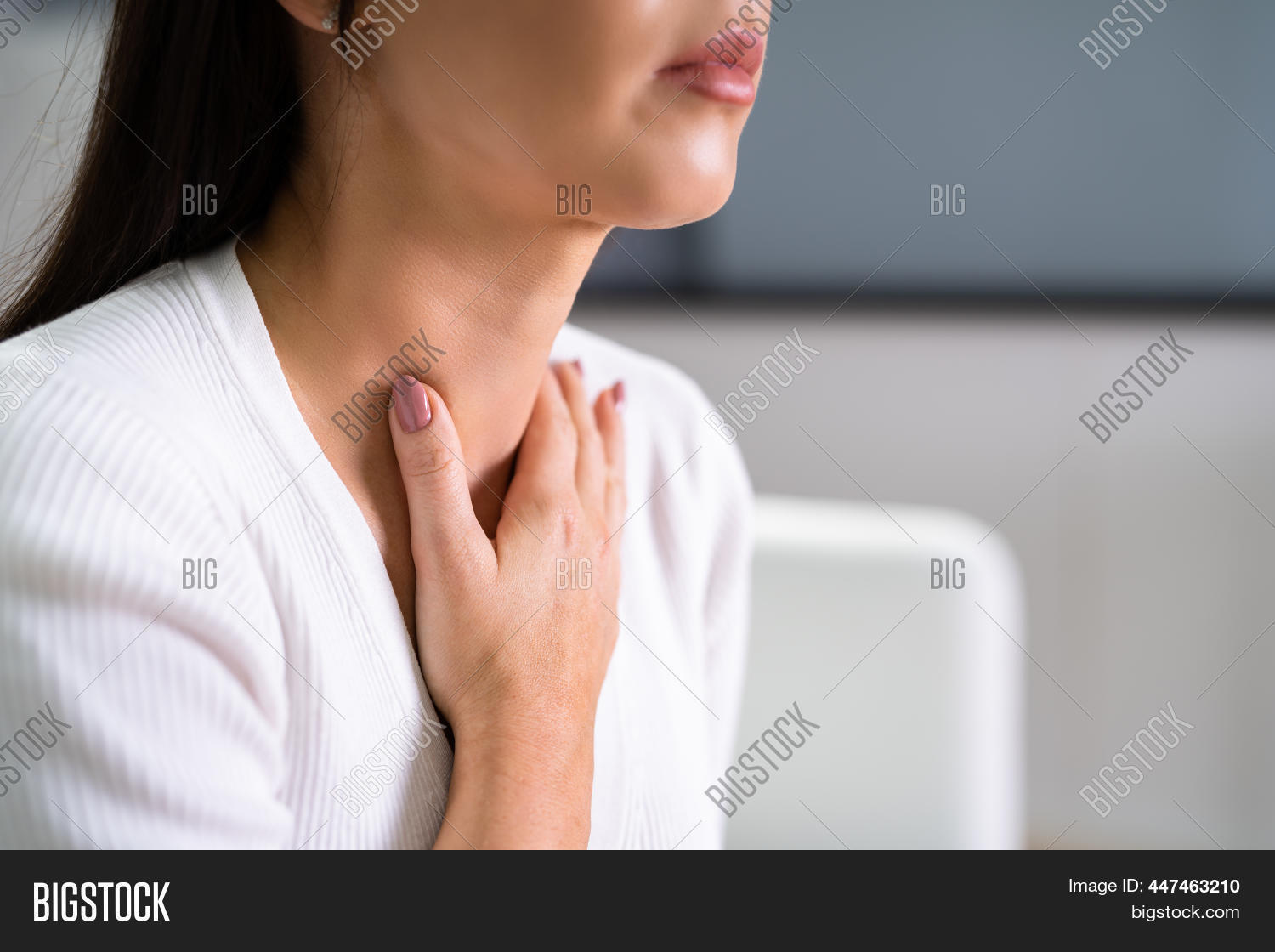 Neck Throat Pain Image & Photo (Free Trial) Bigstock