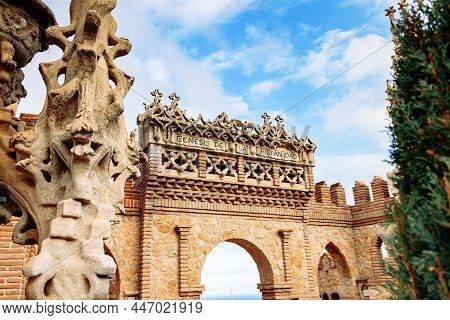Colomares Monument Castle, Dedicated To Christopher Columbus. Benalmadena Malaga Spain.