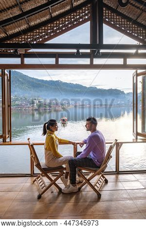 Sunrise At Lee Wine Rak Thai, Chinese Settlement, Mae Hong Son, Thailand, Beautiful Scenery During S