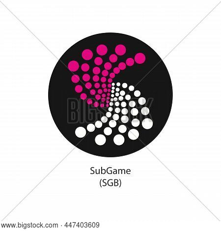 Subgame Cryptocurrency Parachain Token Vector Logo Coin Icon Isolated On White Background.