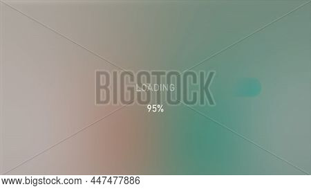 Animation Of Line Progress Bar With Percent Counter On Gradient Pink And Blue Background. Motion. Up