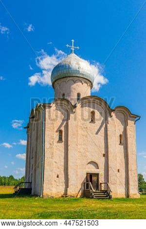 Church Of Our Saviour On Nereditsa, Velikiy Novgorod Vicinity, Russia. White Stone Orthodox Temple A