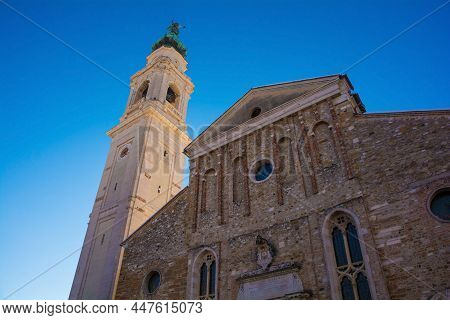 The Historic Cathedral In The North East Italian City Of Belluno, Veneto Region. This 18th Century B