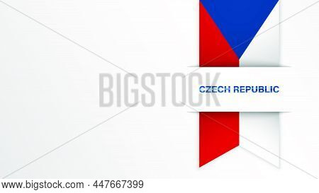 Eps10 Vector Patriotic Background With Czechrepublic Flag Colors. An Element Of Impact For The Use Y