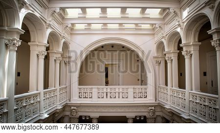 Istanbul, Turkey - May 2013: Interior View Of From Salt Galata, A Specialized Library And Art Museum