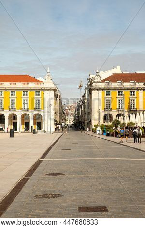 Lisbon, Portugal - October 24-30, 2020: Architecture Details Of Lisbon, The Capital And The Largest 