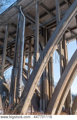 The Underside Of The Parkway East, State Route 376. Bridge Over Commercial Street In Frick Park Loca