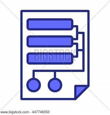 Code Map Icon. Editable Bold Outline With Color Fill Design. Vector Illustration.